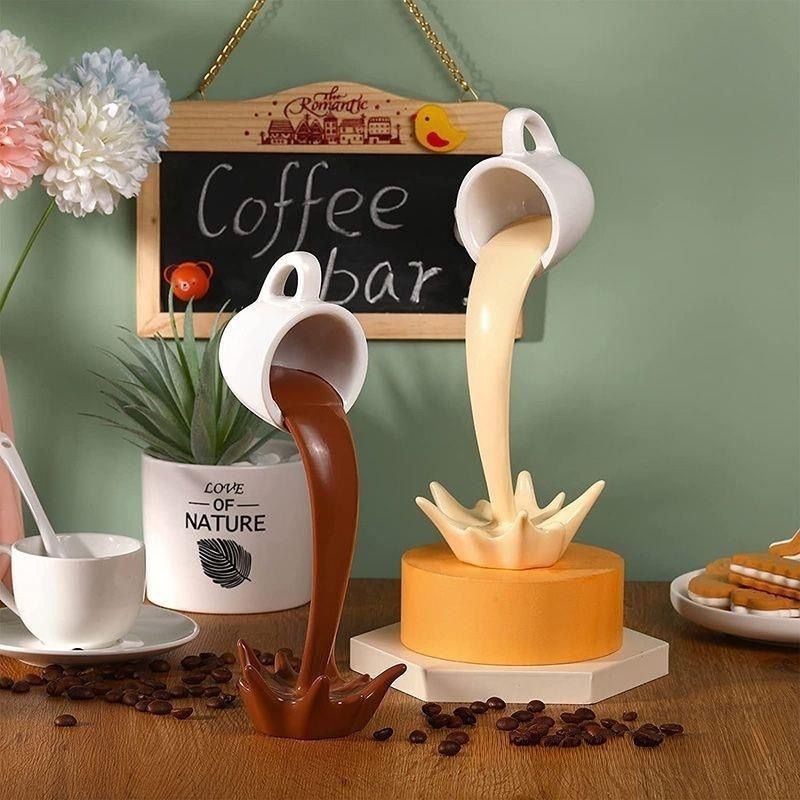 3D Coffee Cup Art Sculpture Of - đánh giá và giá Resin Art Pouring