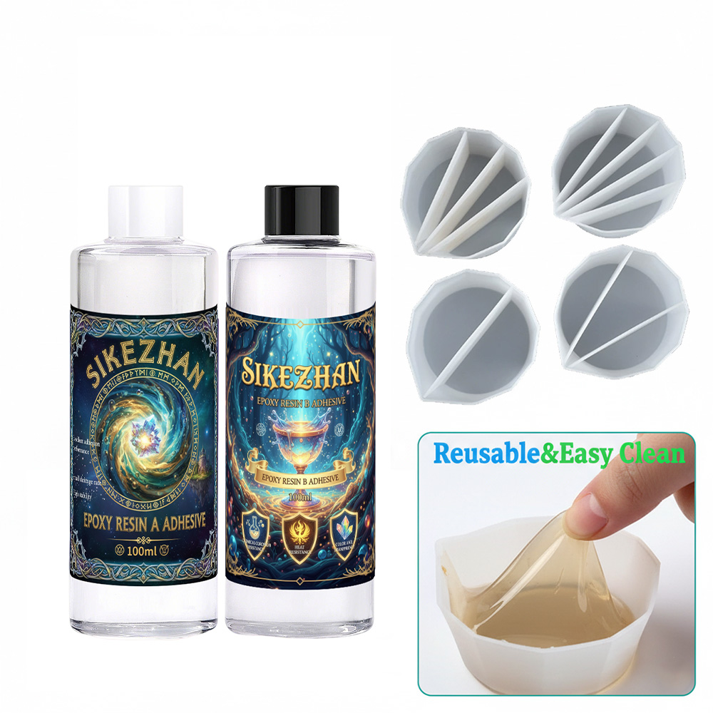 Epoxy Resin Kit with 4 Silicon - đánh giá và giá Resin Art Pouring