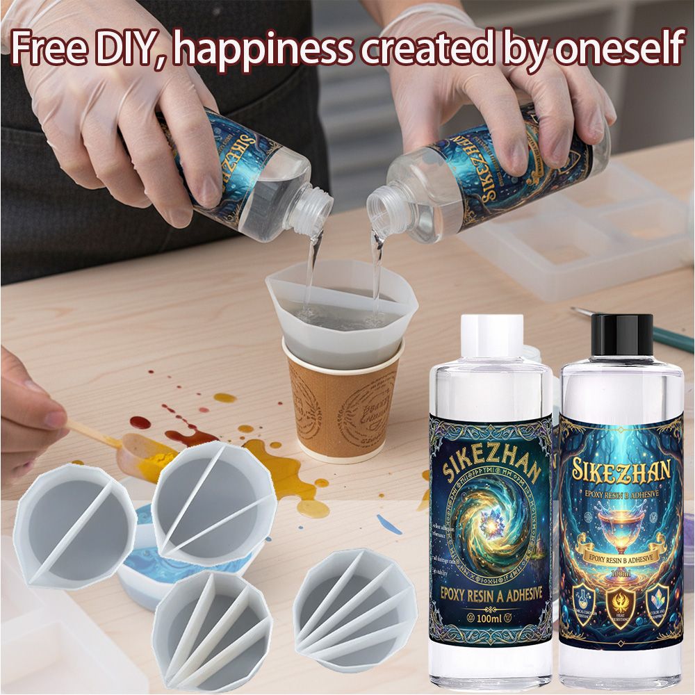 Epoxy Resin Kit with 4 Silicon - đánh giá và giá Resin Art Pouring