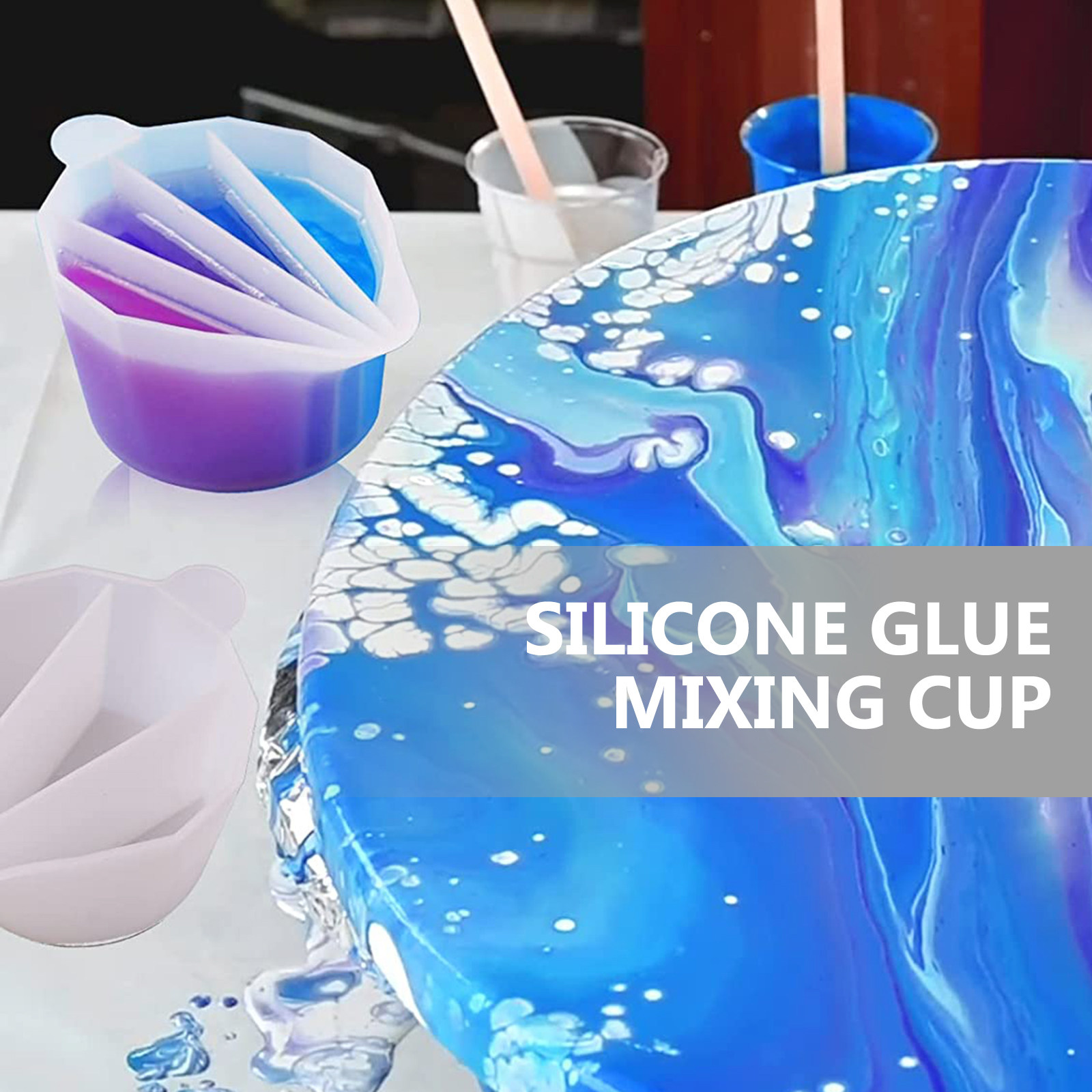 5Pcs Silicone Divided Resin Mi - đánh giá và giá Resin Art Pouring