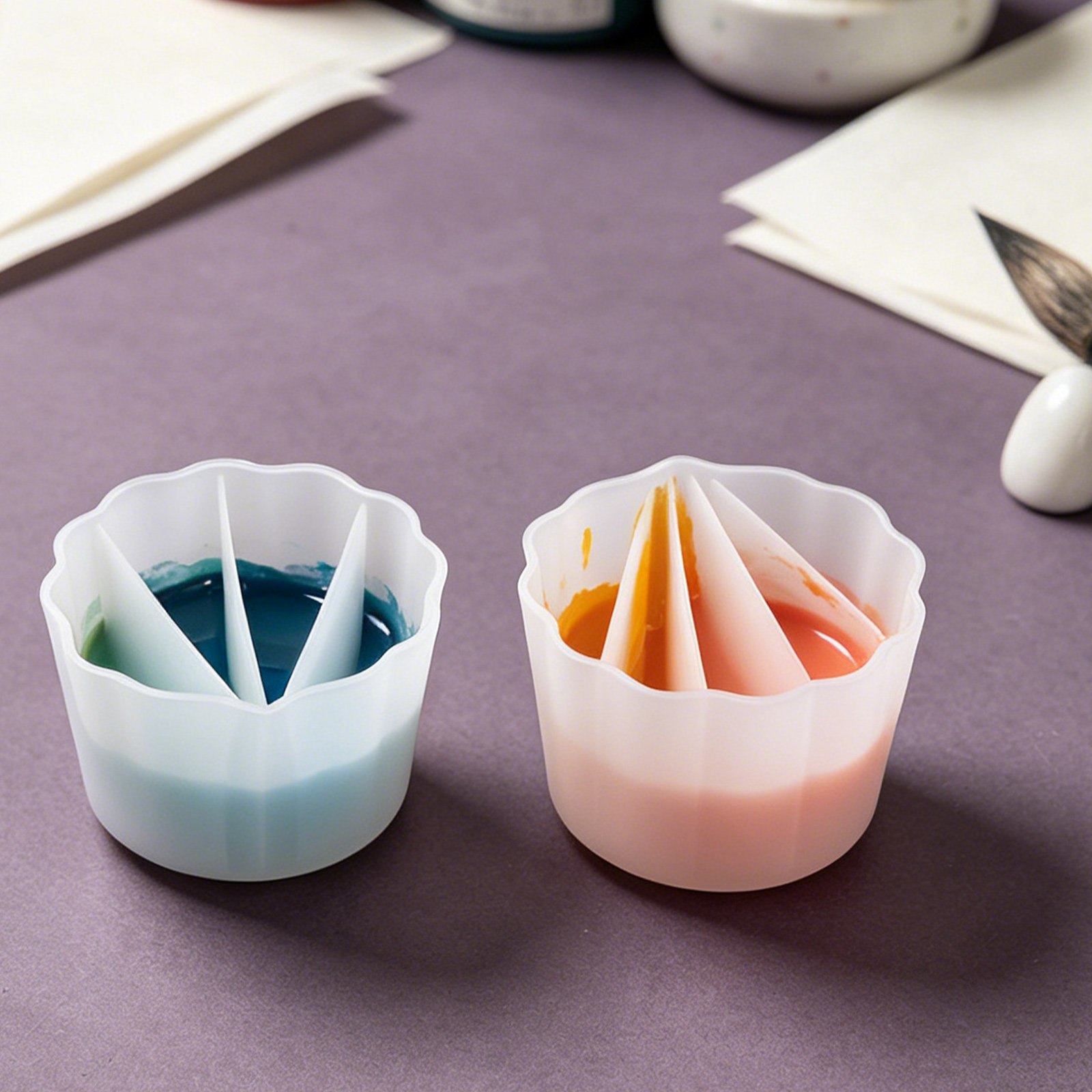 4Pcs Ergonomic Silicone Split  - đánh giá và giá Resin Art Pouring