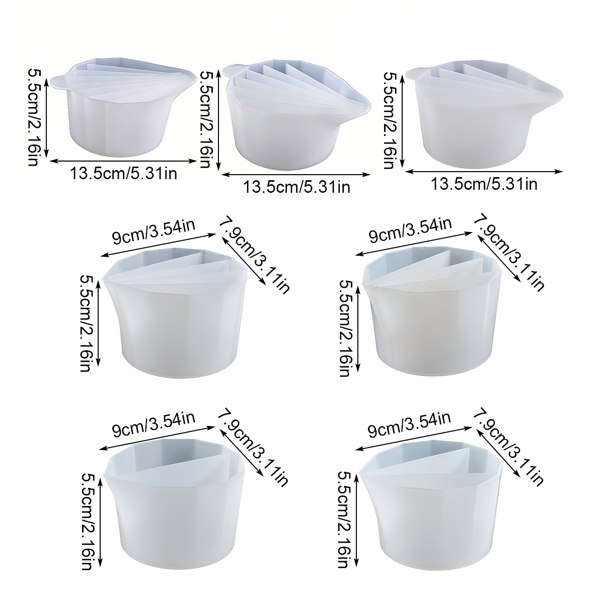 1pc Silicone Split Cup with Di - đánh giá và giá Resin Art Pouring