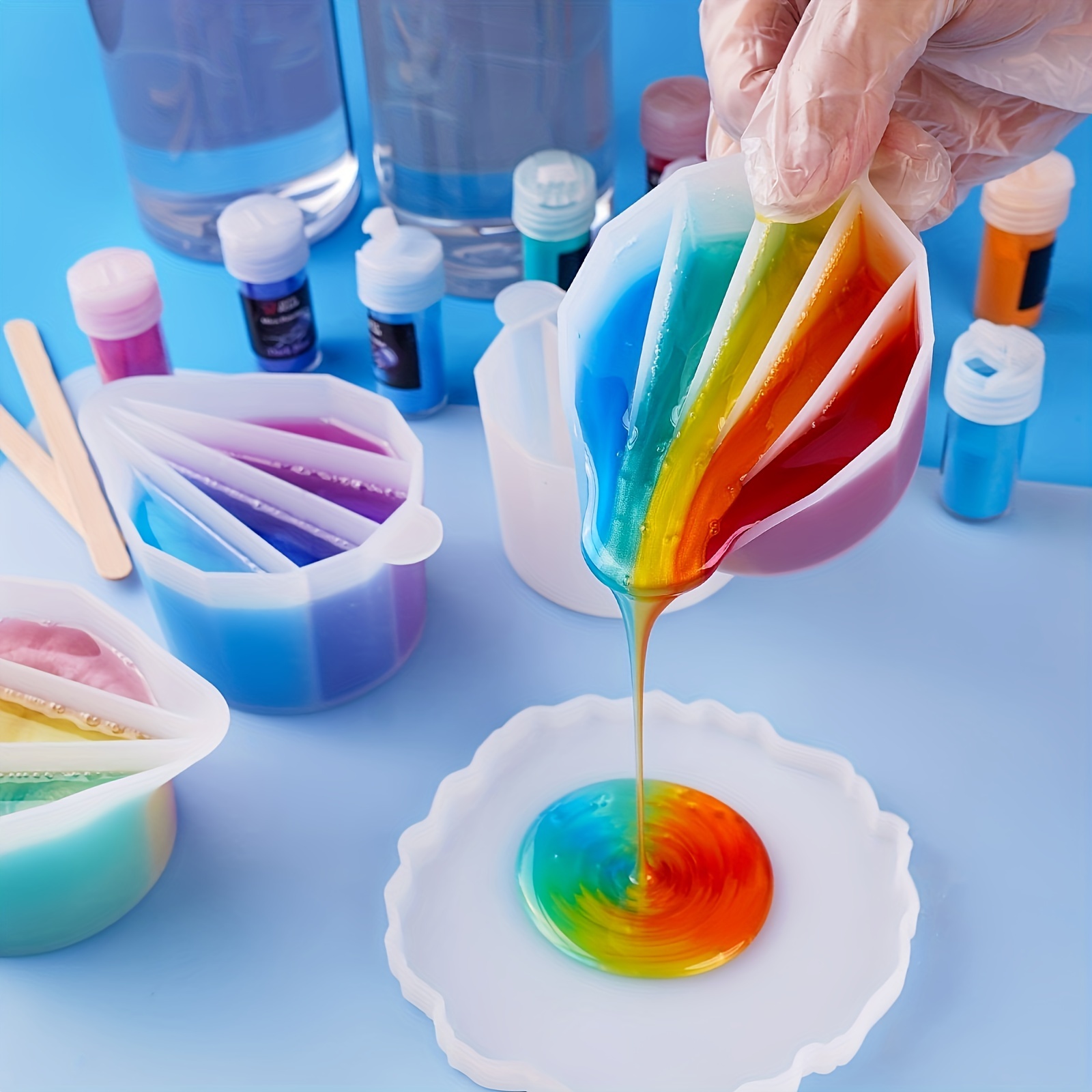 1pc Silicone Split Cup with Di - đánh giá và giá Resin Art Pouring
