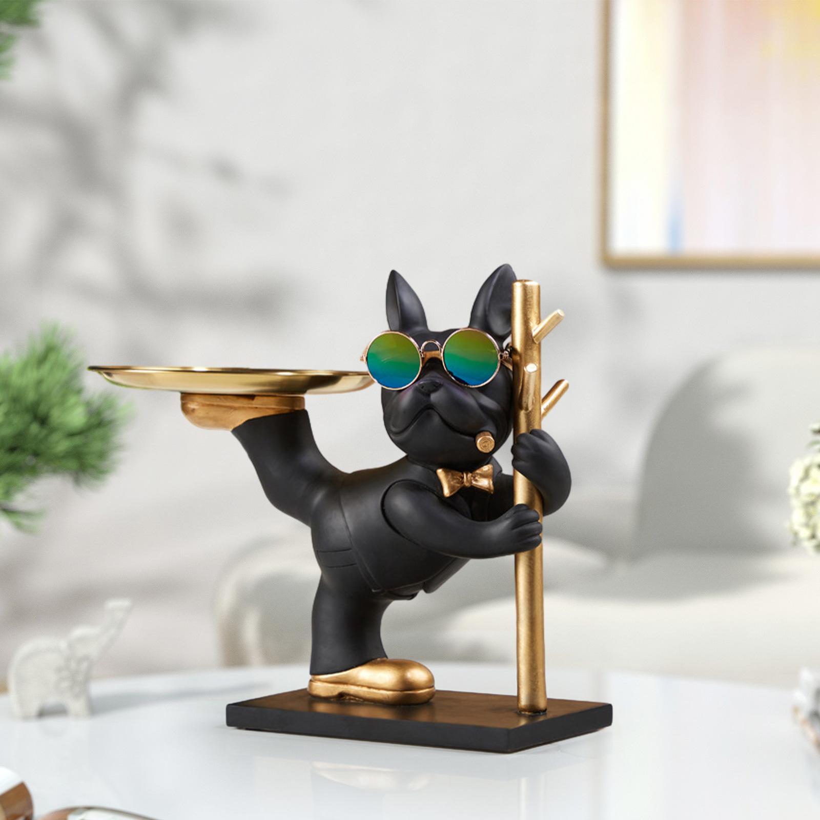 Bulldog Statue Desk Storage Tr - đánh giá và giá Resin Art Dining Table