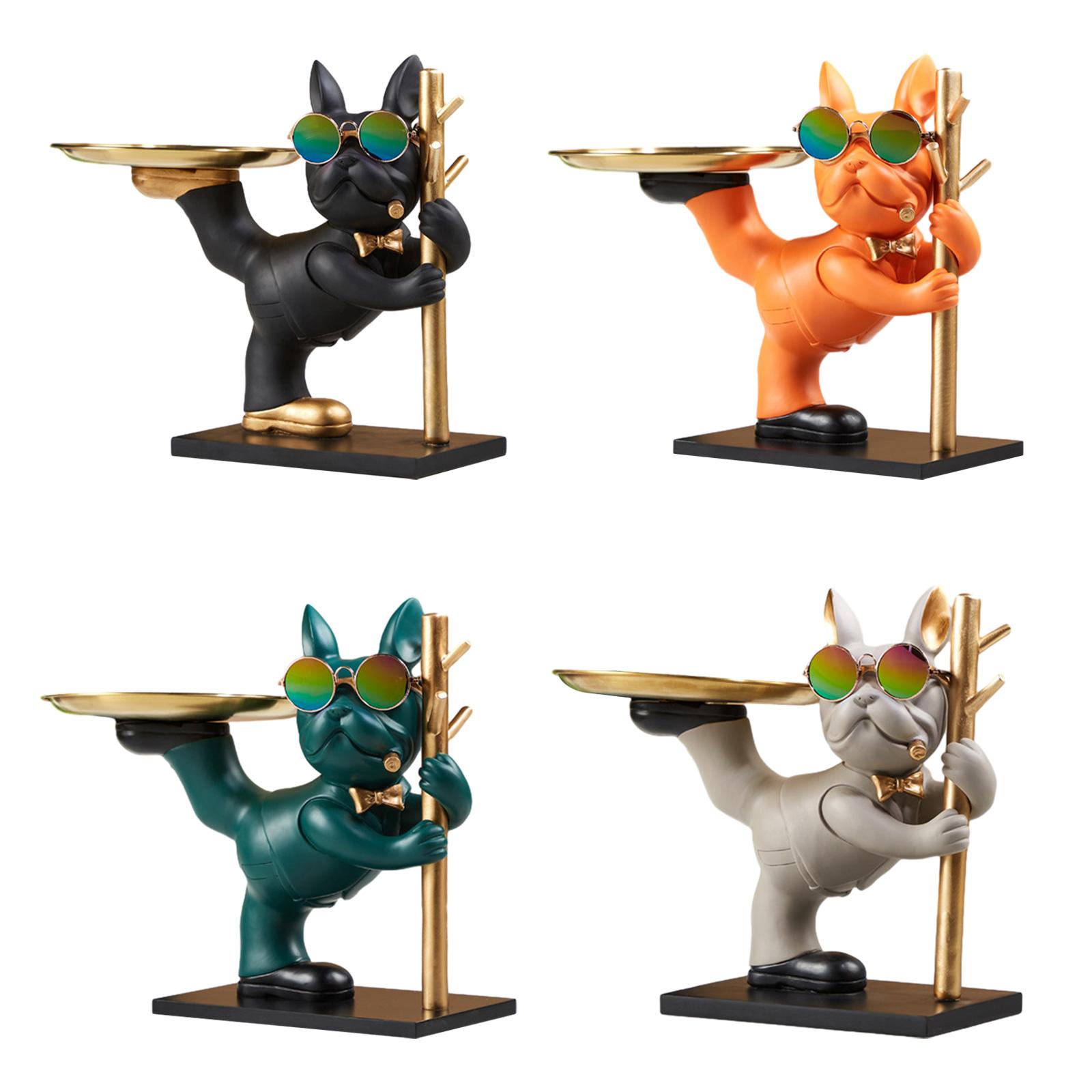 Bulldog Statue Desk Storage Tr - đánh giá và giá Resin Art Dining Table