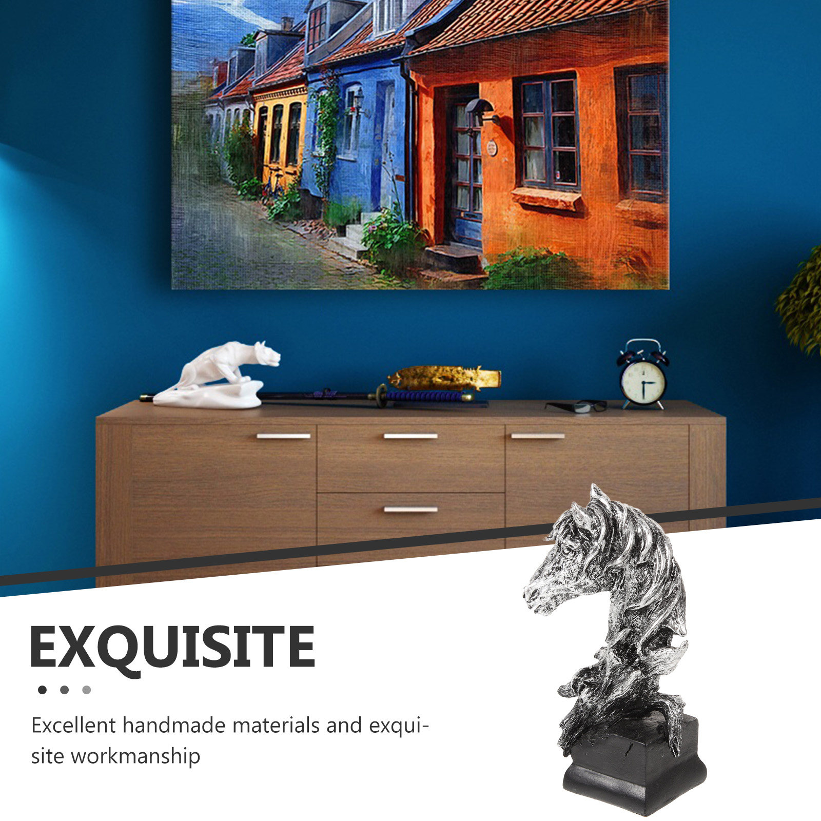 Handcrafted Mini Horse Head Re - đánh giá và giá Resin Art Use