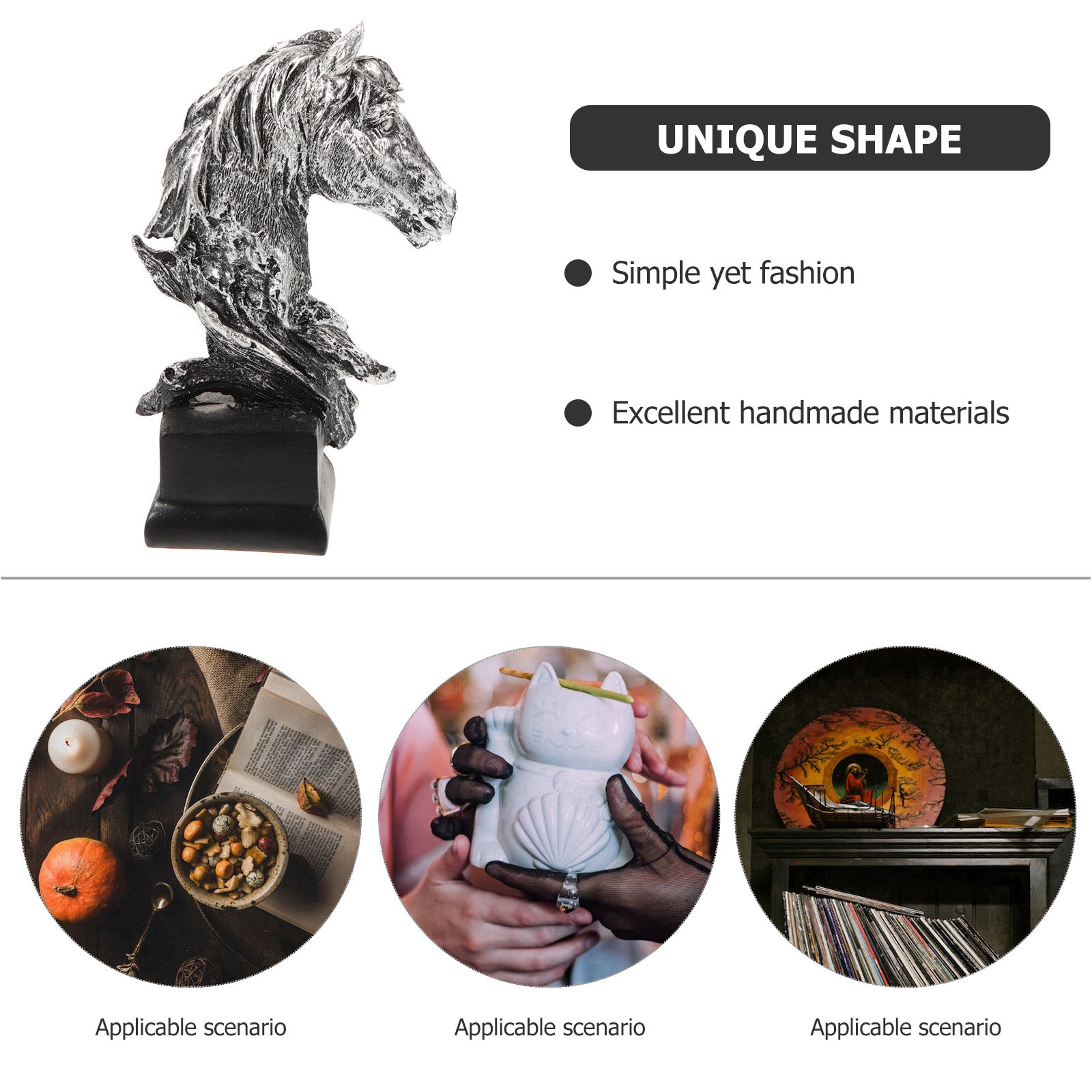 Handcrafted Mini Horse Head Re - đánh giá và giá Resin Art Use