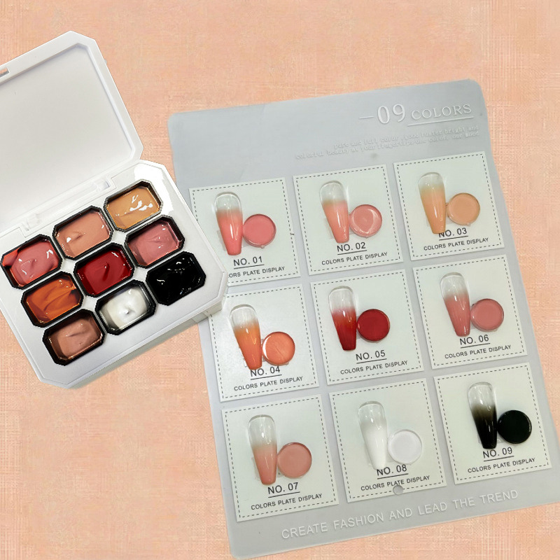 1pc Solid 9-grid Nail Patting  - đánh giá và giá Resin Art Varnish