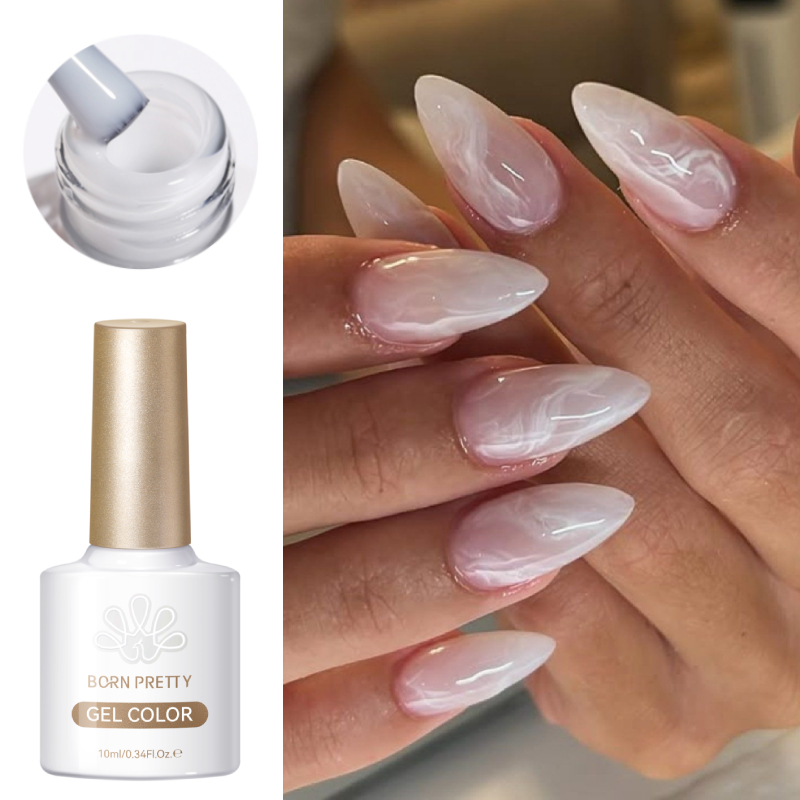 BORN PRETTY 10ml Milky Jelly W - đánh giá và giá Resin Art Varnish