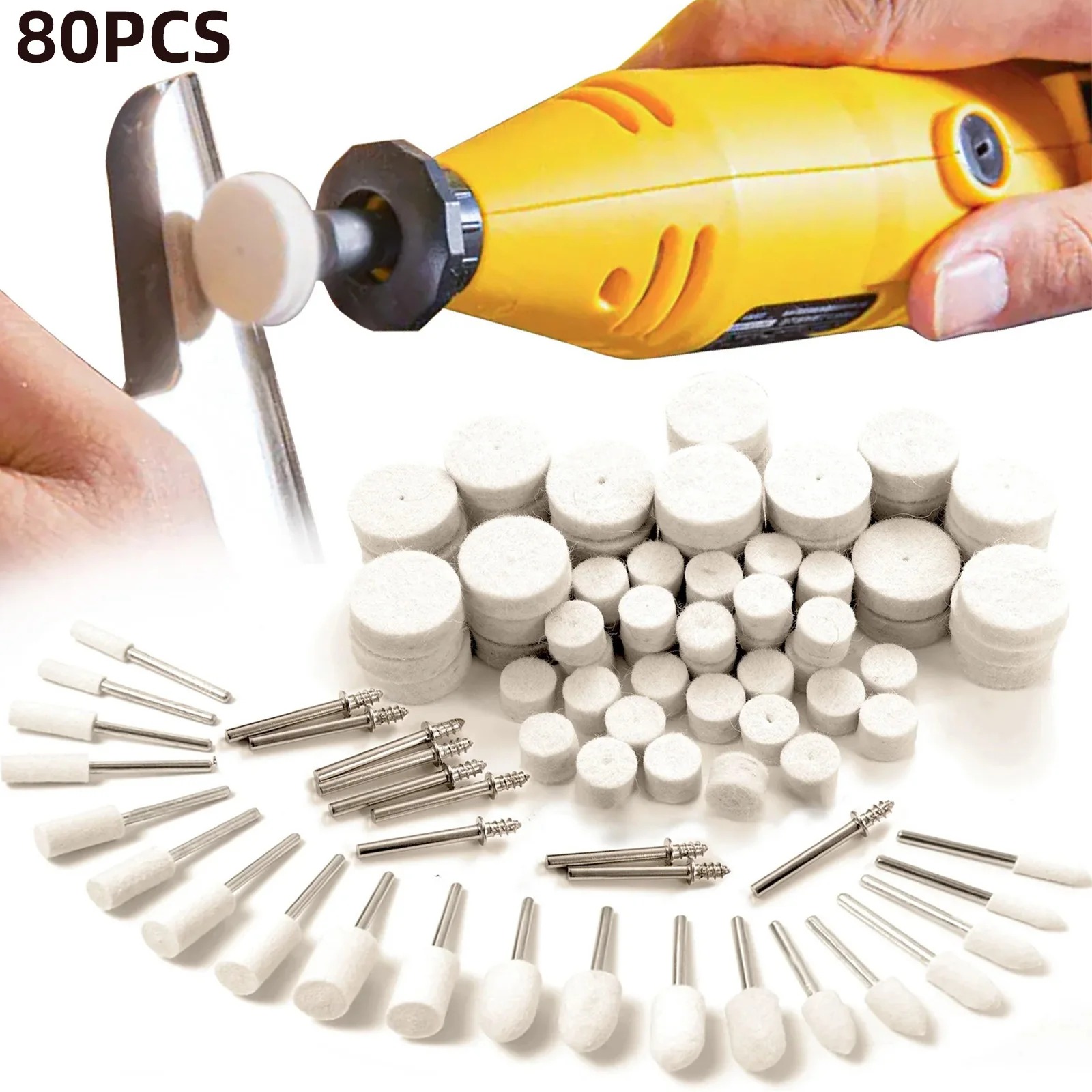 80PCS Wool Felt Buffing Wheel  - đánh giá và giá Resin Art Store