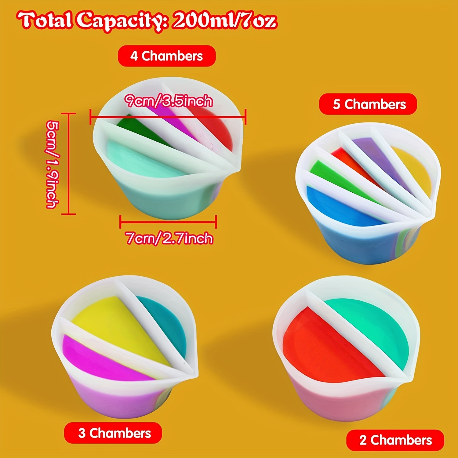 4PCS Reusable Split Cups with  - đánh giá và giá Resin Art Pouring