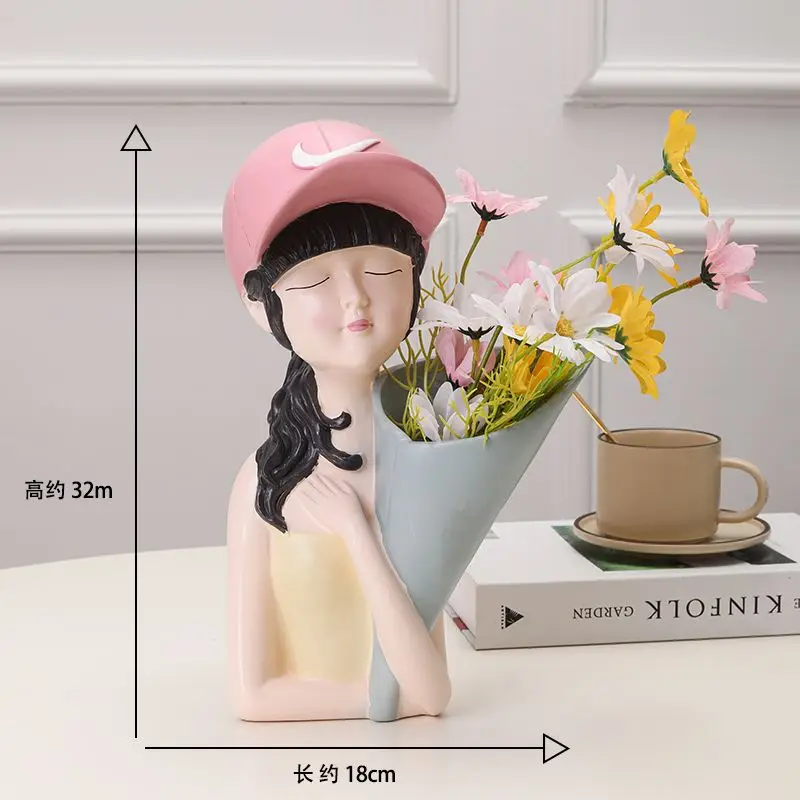 Nordic Flower Girl Art Vase Or - đánh giá và giá Resin Art Dining Table
