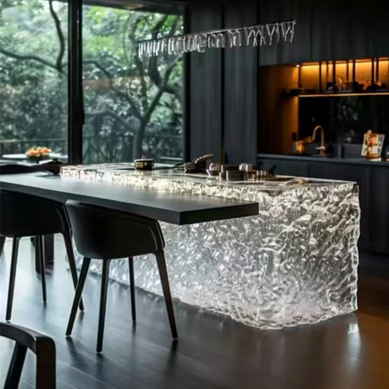 Modern light luxury home villa - đánh giá và giá Resin Art Dining Table