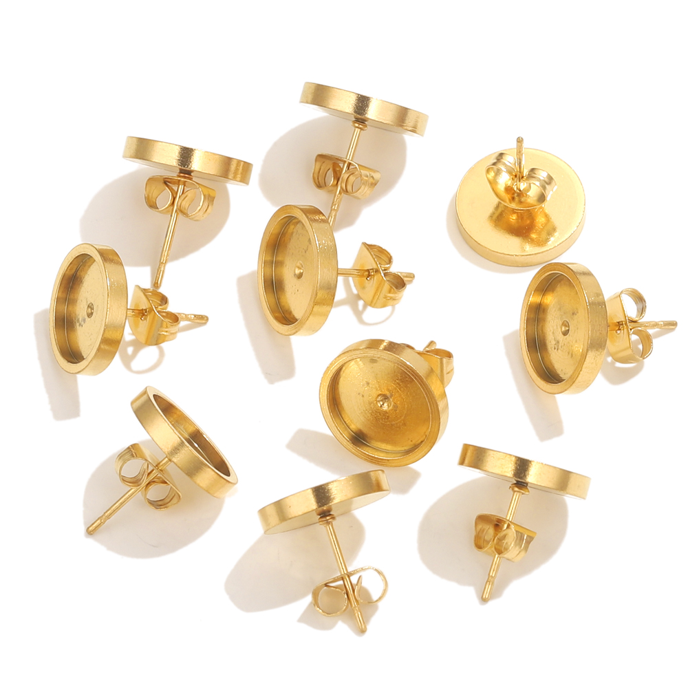 10pcs Stainless Steel Gold Ear - đánh giá và giá Resin Art Store