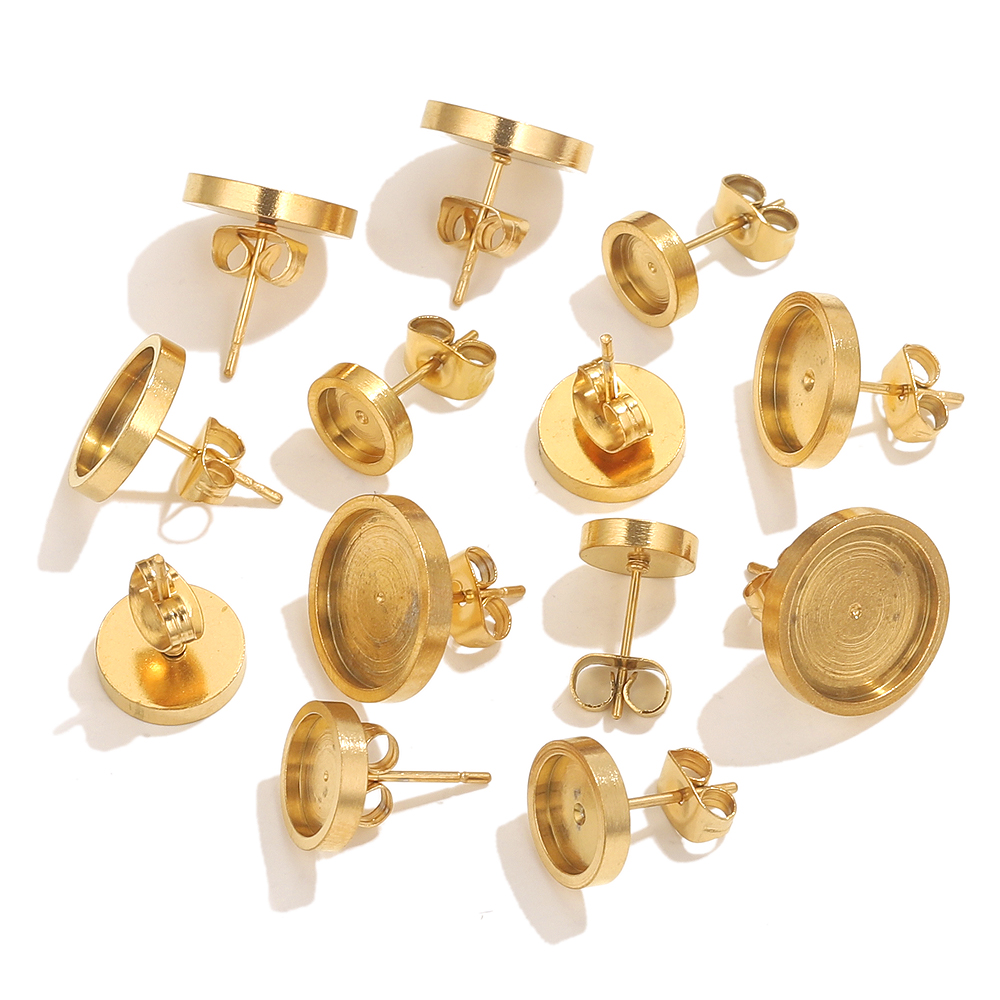 10pcs Stainless Steel Gold Ear - đánh giá và giá Resin Art Store